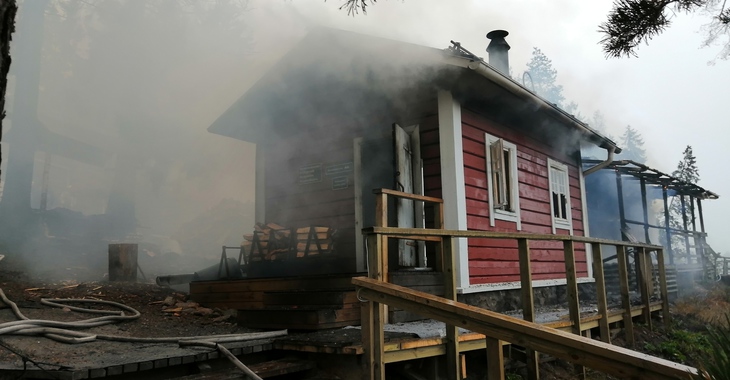 Tulipalo tuhosi Järvelän kaksi saunaa